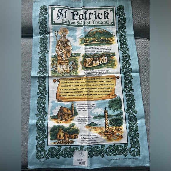 Ulster Weavers St Patrick Ireland 100% Irish Linen Kitchen Tea Towel Vintage - Picture 1 of 10